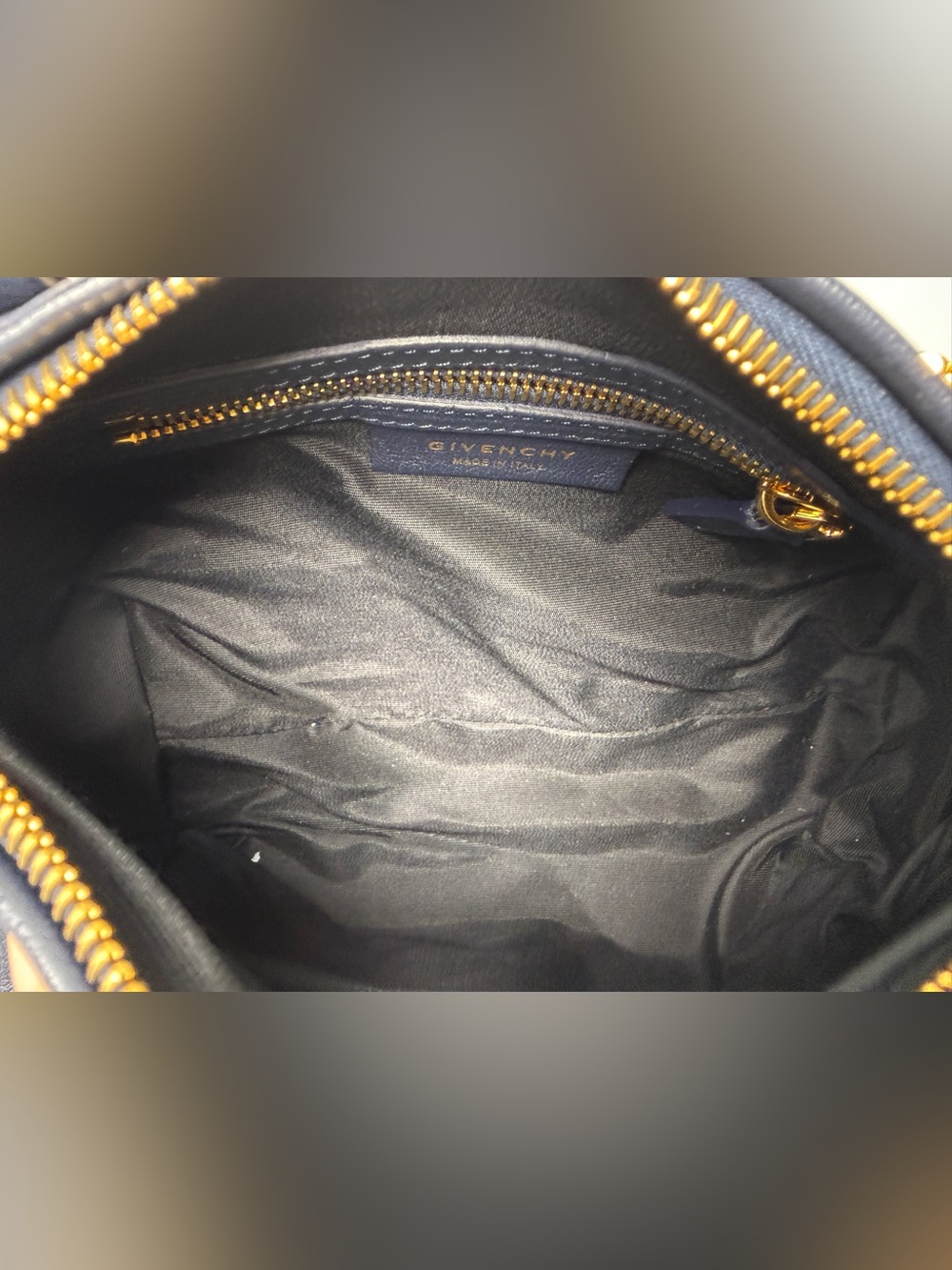 GIVENCHY Sugar Goatskin Mini Pandora Crossbody Bag Handbag, Navy Blue - Picture 8 of 12